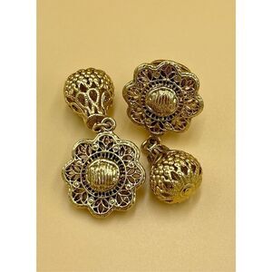 Vintage Dangle Gold Tone Earrings